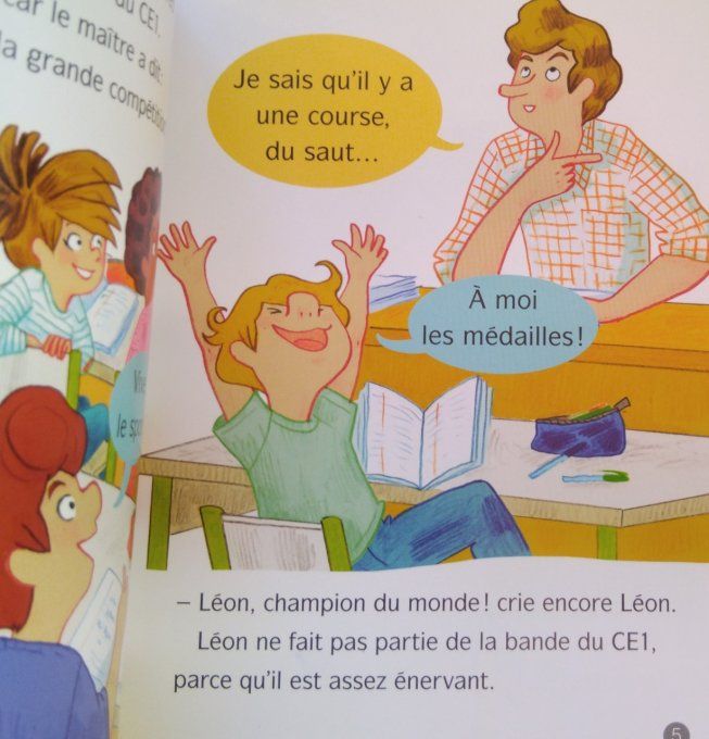 La bande du CE1 Tom champion de l'école !