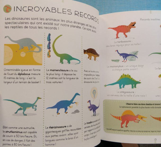 Encyclopédie des petits les dinosaures